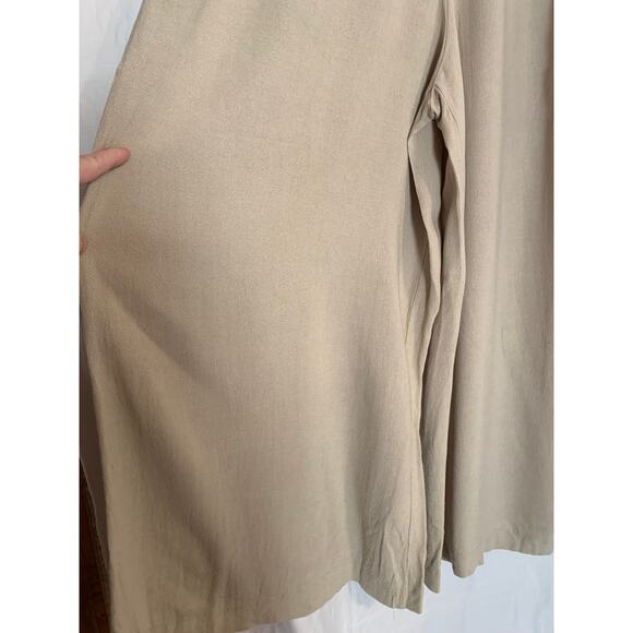 Free People Small Beige Wide Leg Rayon Pull On Khaki High Rise Women's Pant - Picture 3 of 8